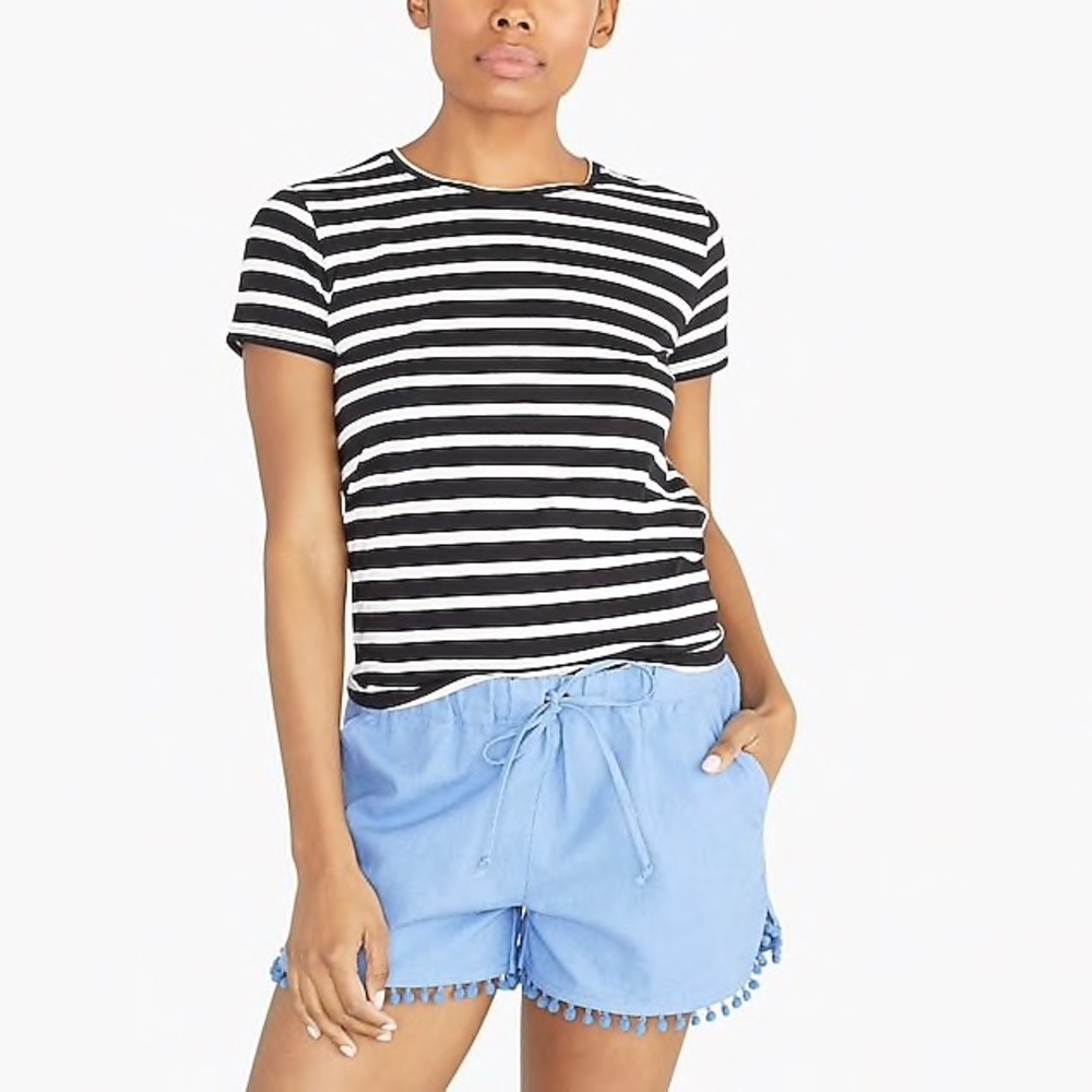 J. Crew Factory Striped tie-back T-shirt